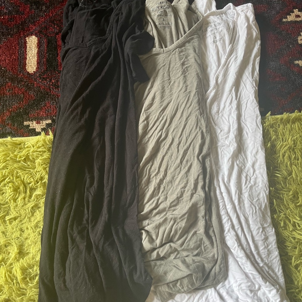 Lot of torrid super soft tunic tees size 3